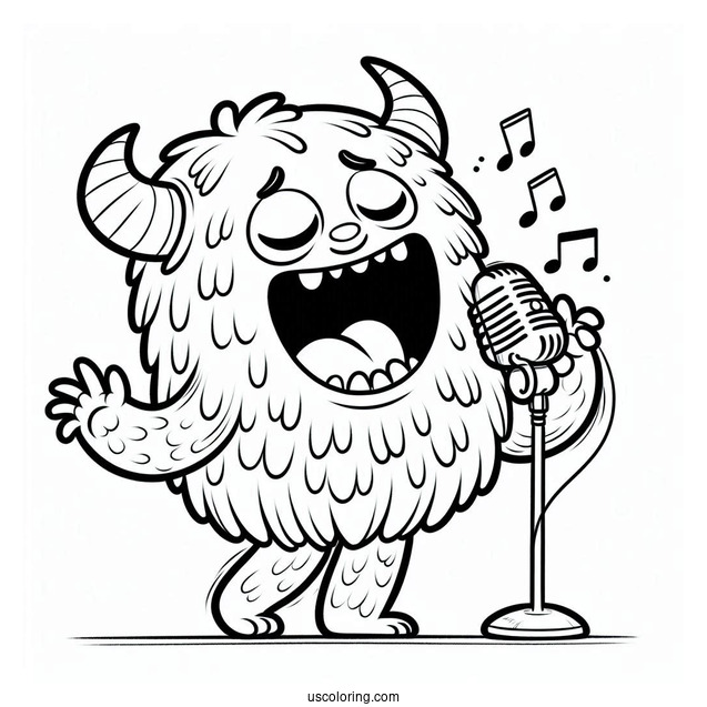 My Singing Monsters Coloring Page Of Mammott Singing Passionately