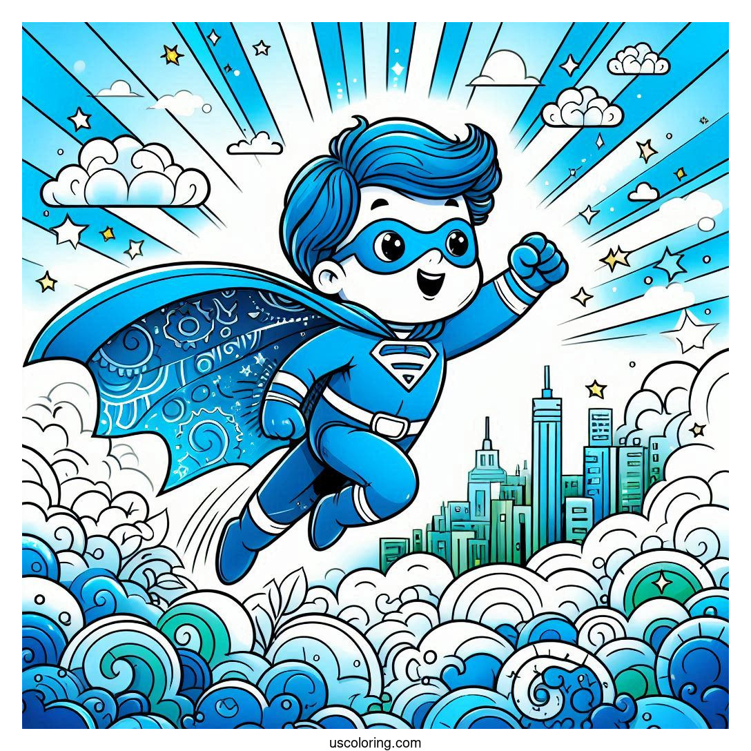 superman coloring pages featured image