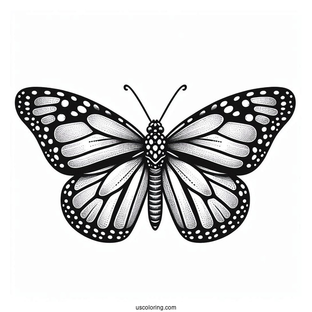 Top View Of Monarch Butterfly For Preschoolers