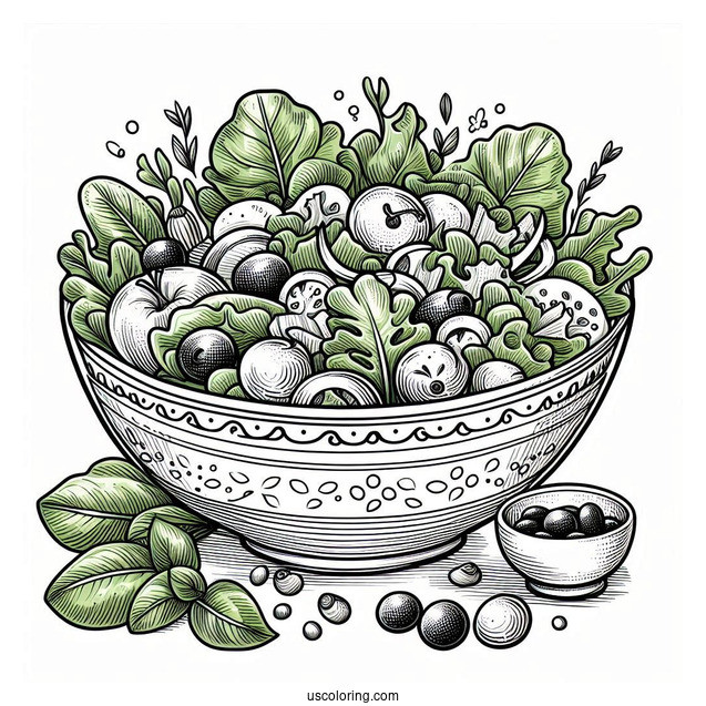 Mixed Salad Coloring Page