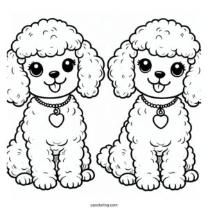 Two Miniature Poodles Smiling