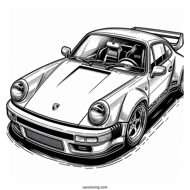Porsche Coloring Page 930 Turbo