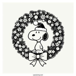 Snoop Themed Christmas Wreath To Color