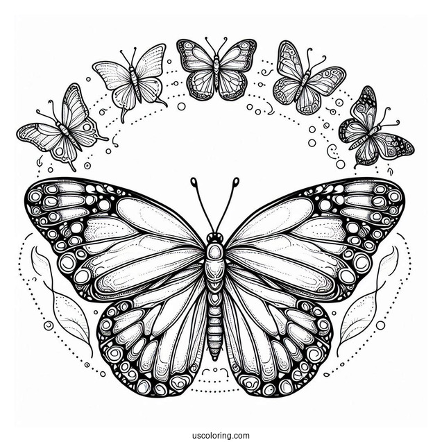Butterfly Coloring Page Life Cycle