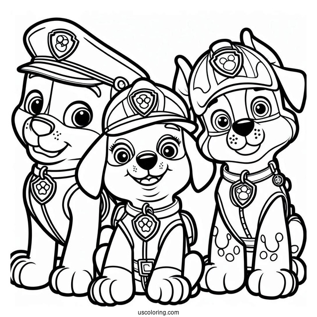 Paw Patrol Friends Coloring Sheet