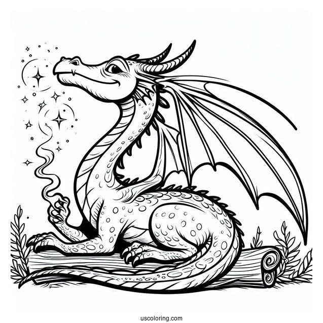 Dragon From Shrek Coloring Page