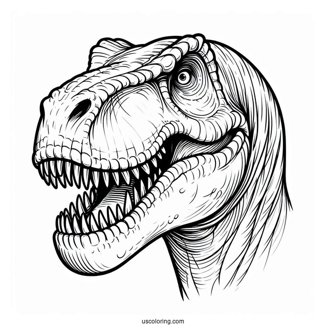 Front Facing View Of T-Rex Showing Teeth