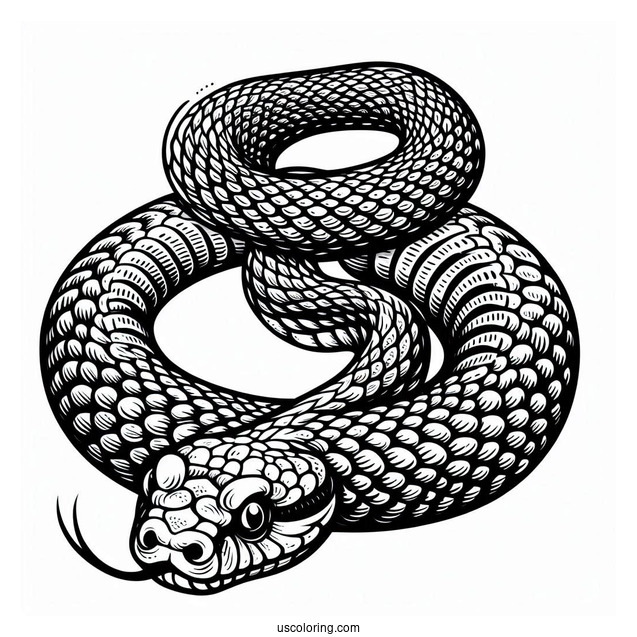 Deadly Viper Snake To Color