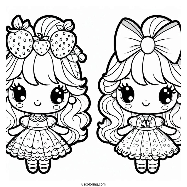 Detailed Strawberry Shortcake Coloring Page