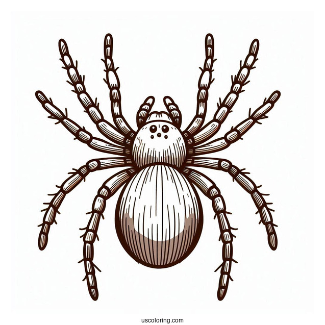 Brown Spider Coloring Page
