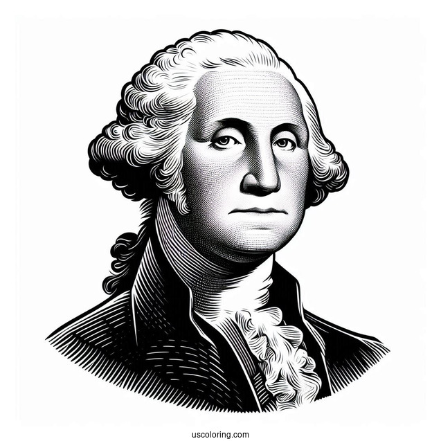 American President Coloring Page Of George Washington