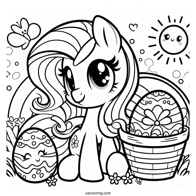 Easter My Little Pony Coloring Sheet