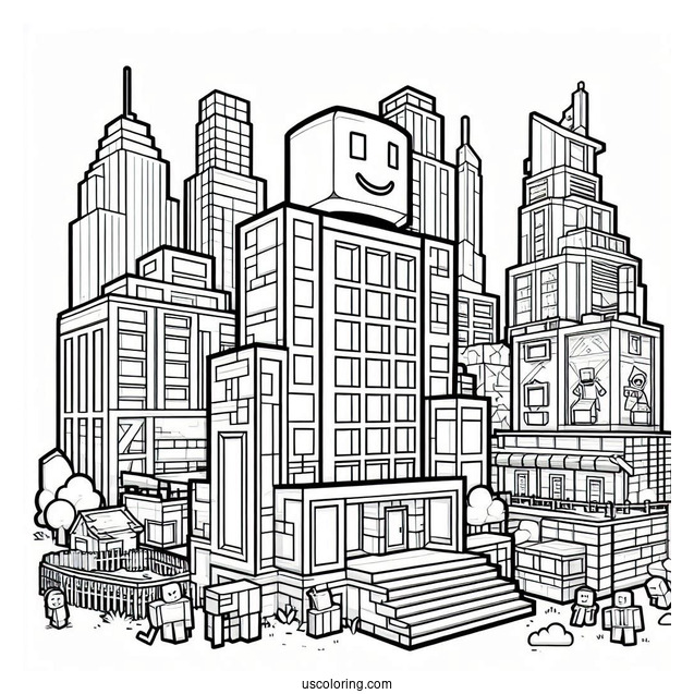 Roblox Minecraft Coloring Page For Kids