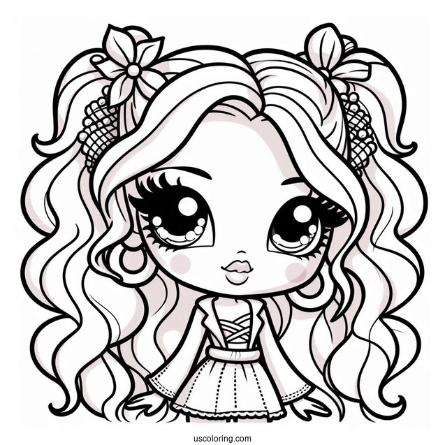 Kawaii Bratz Cloe Coloring In For Preschoolers