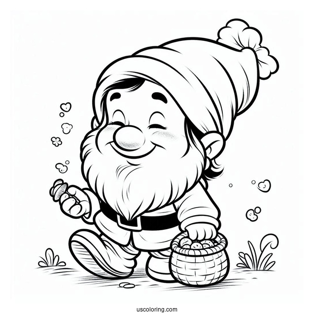 Snow White Coloring Pages Of Sneezy Dwarf For Kids