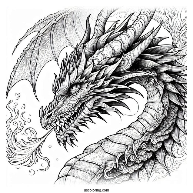 Close Up Of Majestic Dragon