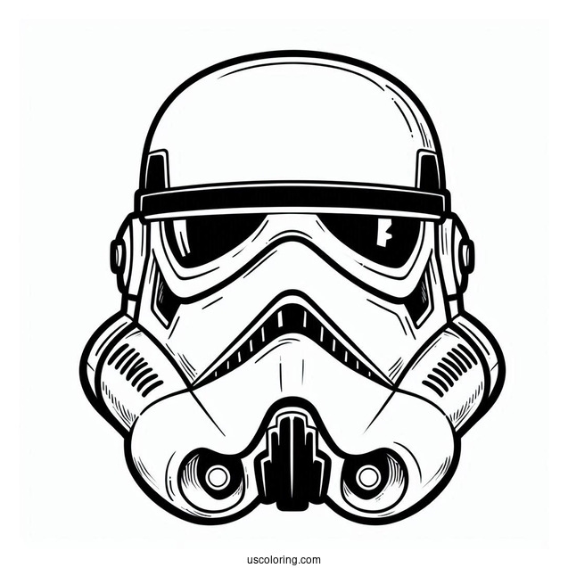Easy Stormtrooper Outline Coloring Sheet