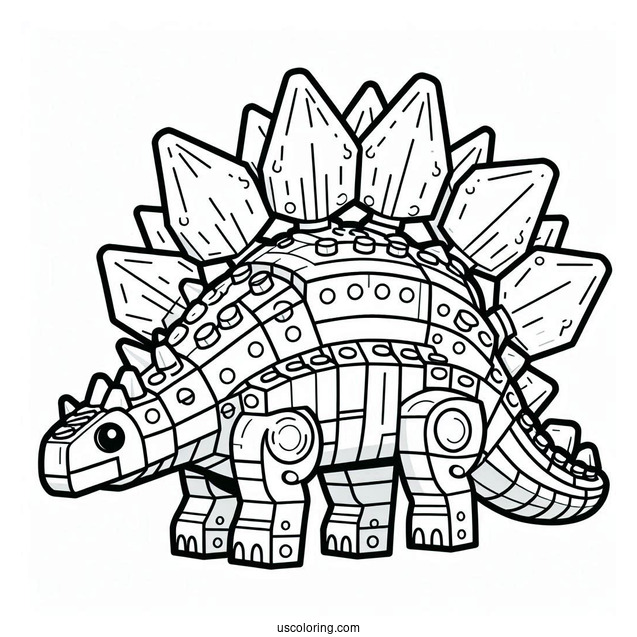 Lego Stegosaurus Coloring Page