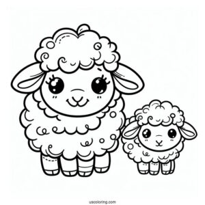 Simple Outline Of Sheep For Toddlers