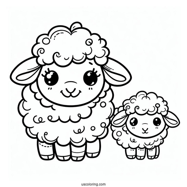 Simple Outline Of Sheep For Toddlers