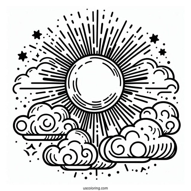 Sun In Cloud To Color