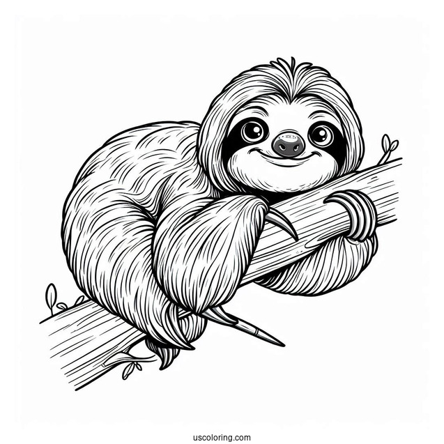 Sloth From Zootopia Coloring Sheet