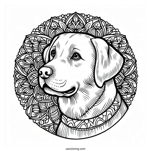 Labrador Retriever Dog Mandala