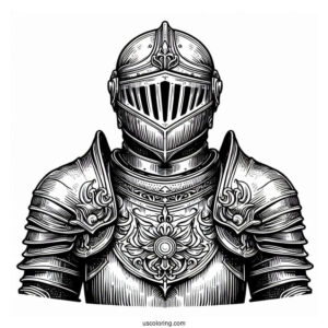 Knight Upper Body Armor Coloring In