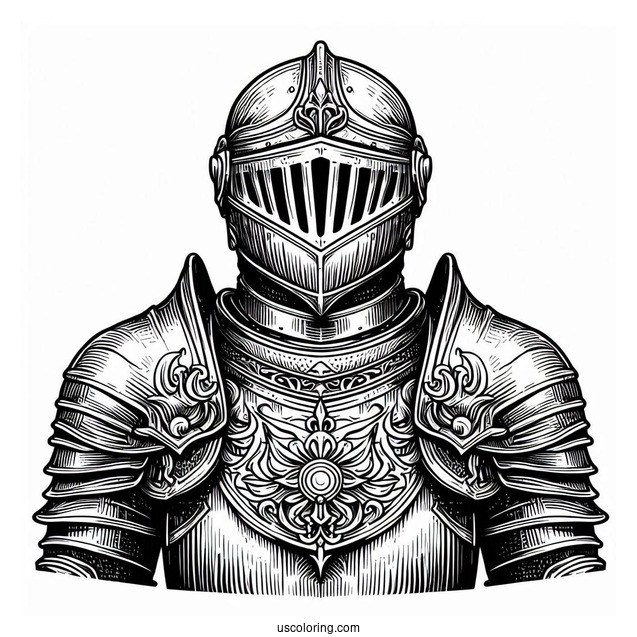 Knight Upper Body Armor Coloring In