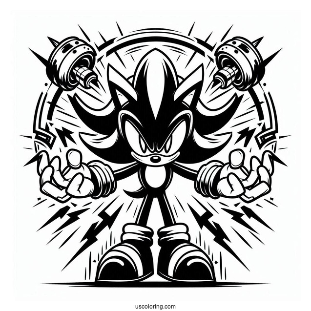Evil Sonic Exe Coloring Page Power Up