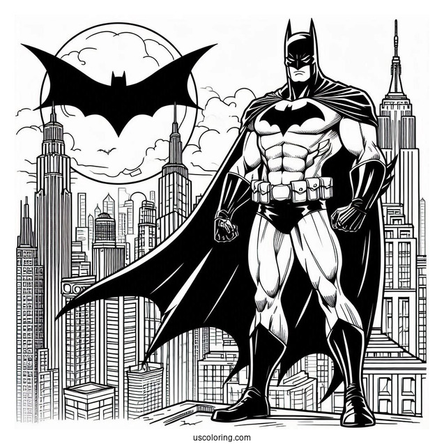 Dark Knight Batman Standing On Building