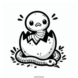 Baby Snake Hatching From Egg