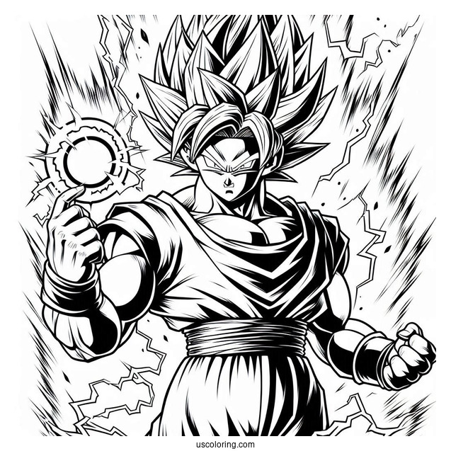 Super Saiyan Gogeta Coloring Sheet