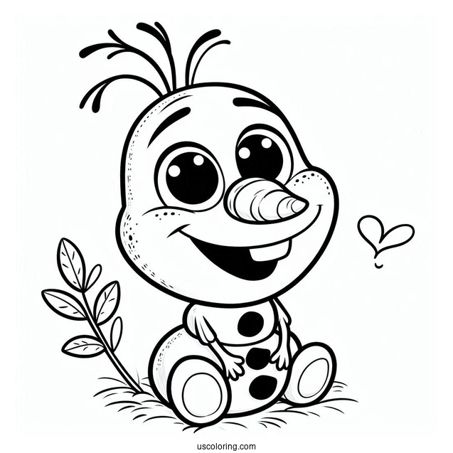 Baby Olaf Coloring Page For Kids