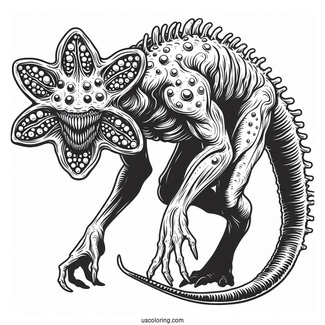 Demogorgon Monster From Stranger Things To Color