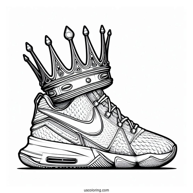 Nike Coloring Page Of King Of Kicks