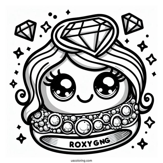 Roxy Ring Shopkins With Diamonds Coloring In