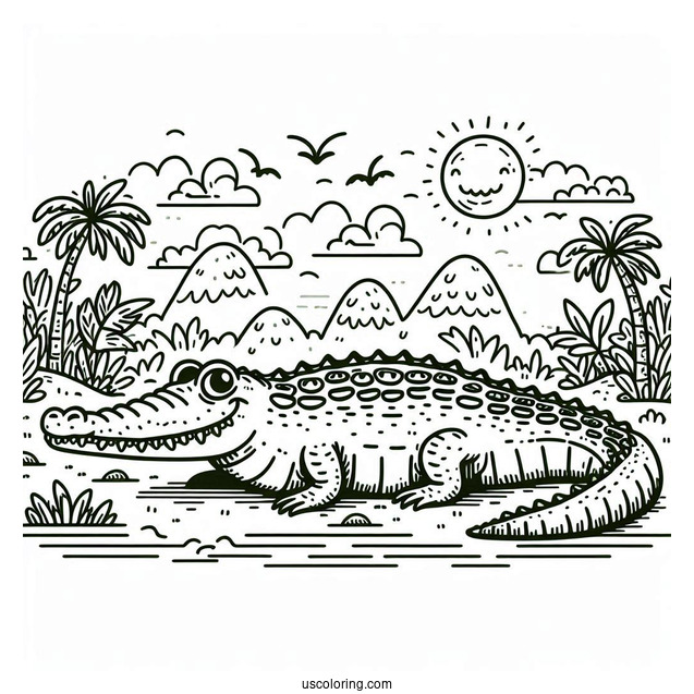 The Enormous Crocodile Coloring Page