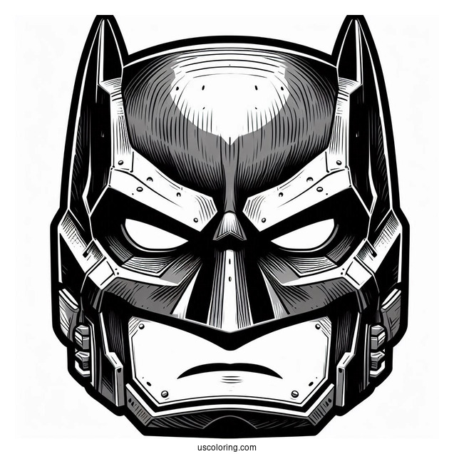 Closeup Of Lego Batman Mask Coloring