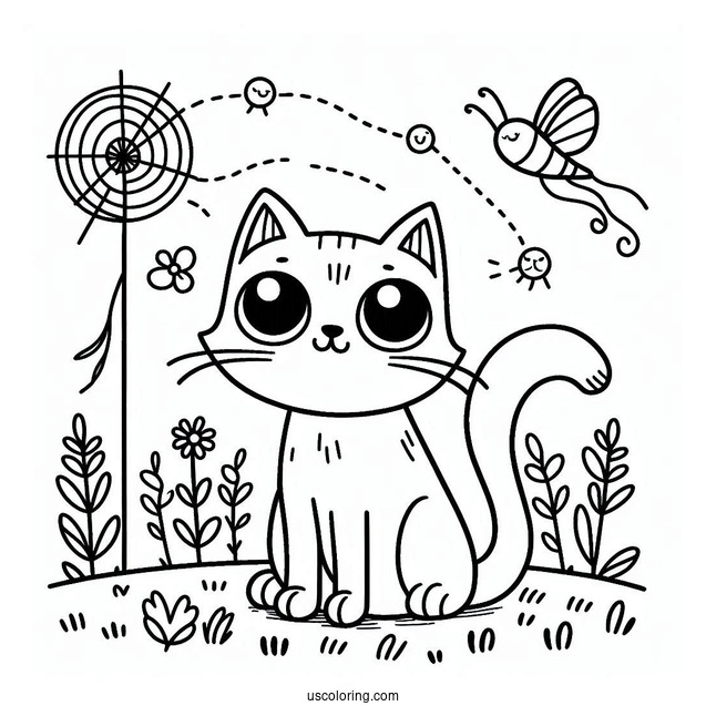 Easy Pete The Cat Coloring Picture
