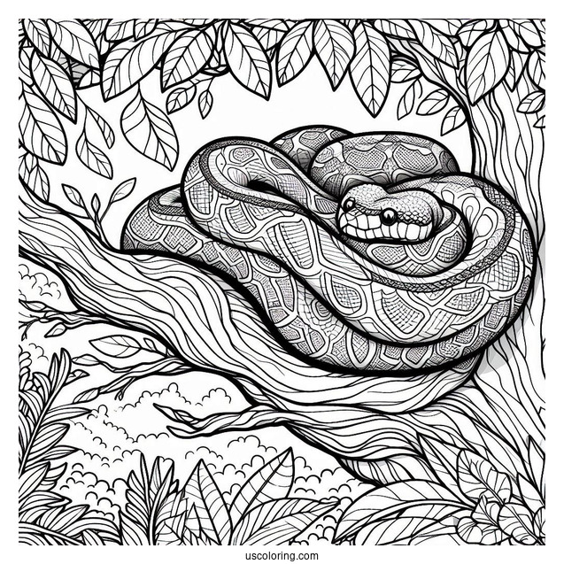 Large Python Hiding In Tree