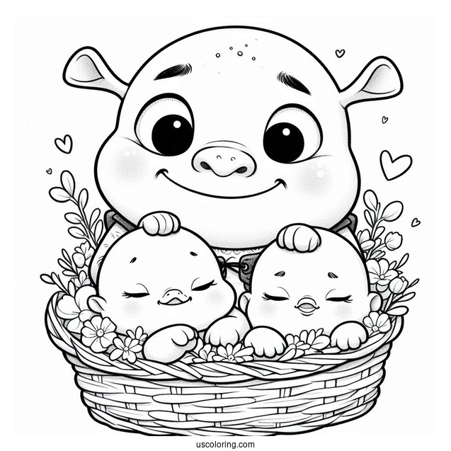 Shrek Babies Coloring Page