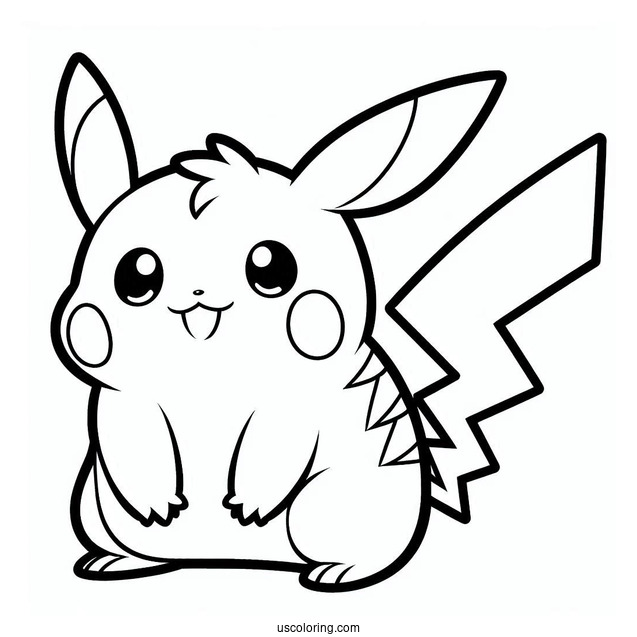 Raichu Outline Coloring In