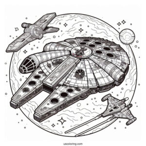 Millennium Falcon Coloring Page