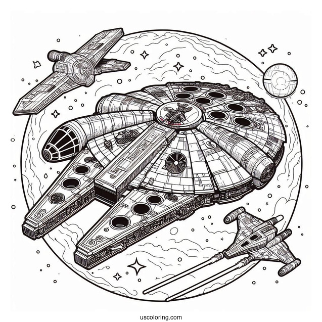 Millennium Falcon Coloring Page
