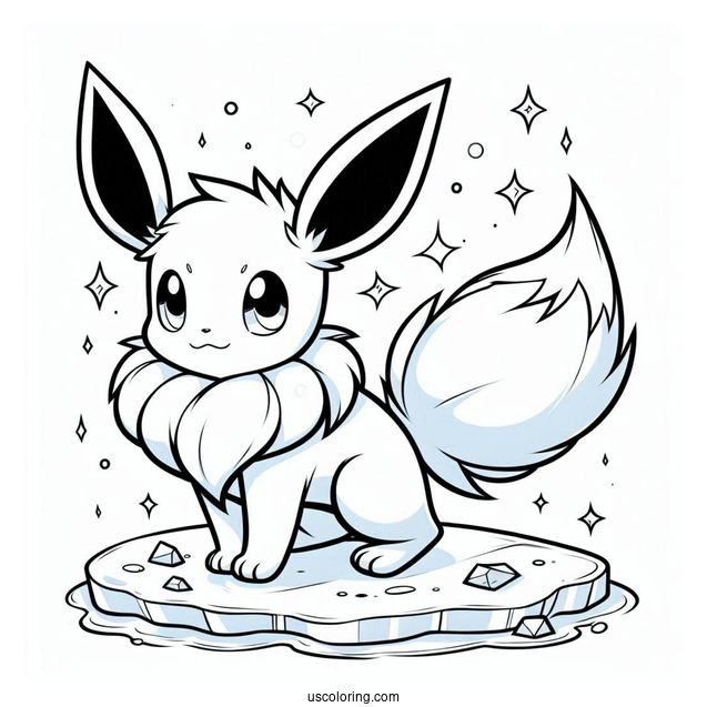 Glaceon Eevee On Ice To Color