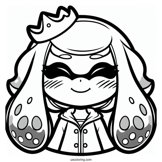 Simple Pearl Houzuki Splatoon Coloring Page For Kids