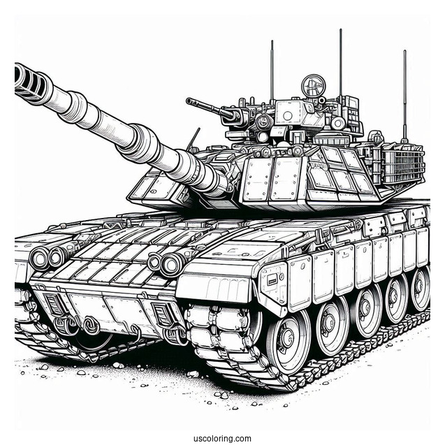 Intricate Merkava Mk4 Israel Tank to Color
