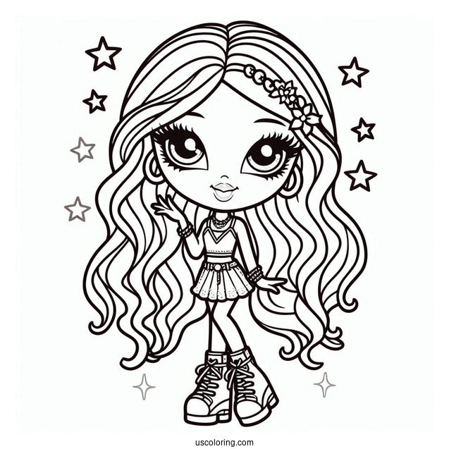 Kawaii Phoebe Bratz Coloring Page
