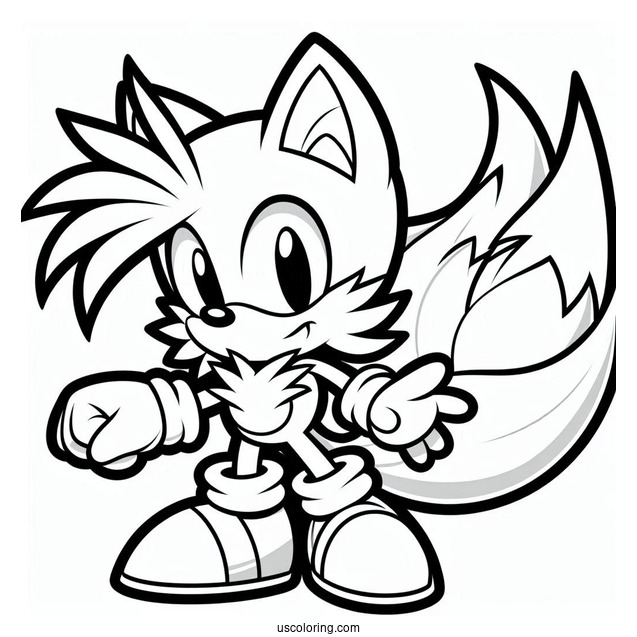 Tails From Sonic Coloring Sheet
